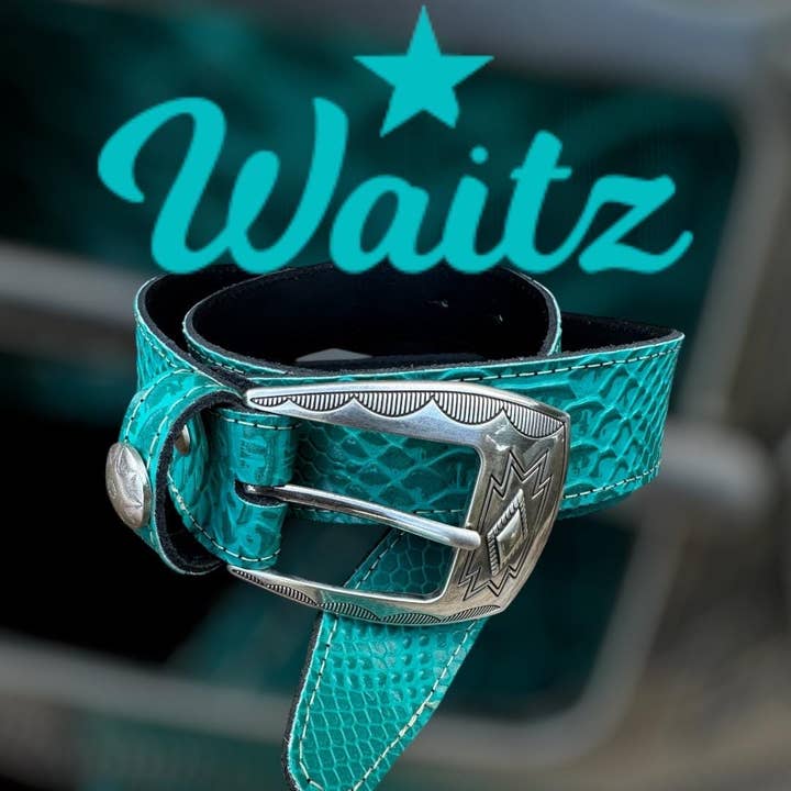 Labelle Turquoise snake fashion belt for wholesale by WAITZ