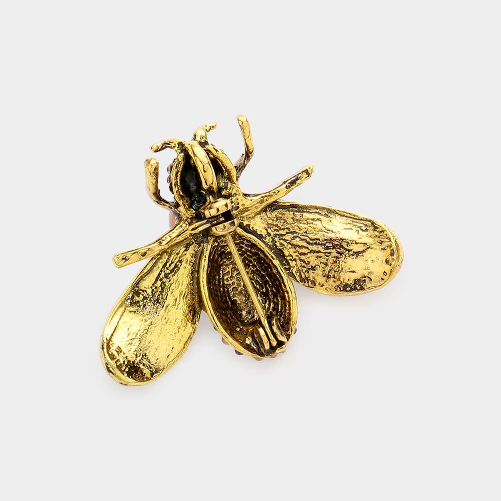 Sensibling Corp. - Wholesale Brooch - Pearl Detail Honey Bee Pin Brooch1