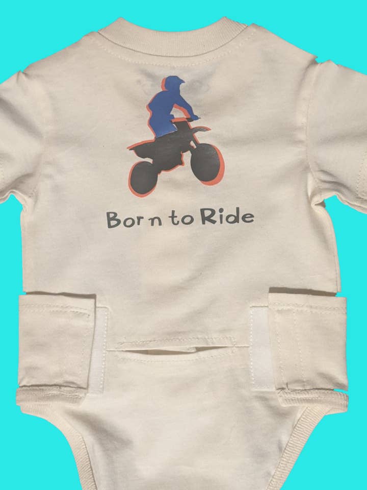 'Born To Ride' Baby Bodysuit for wholesale by Skadoosie®