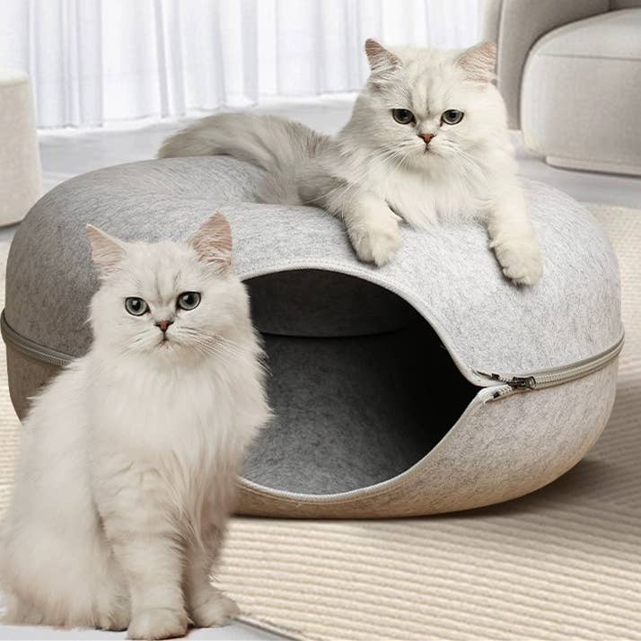 Lightning Dog - Wholesale Pet bed – Cat/dog - Bagel Bed - Action Tunnel/Bed - Standard Grey 2