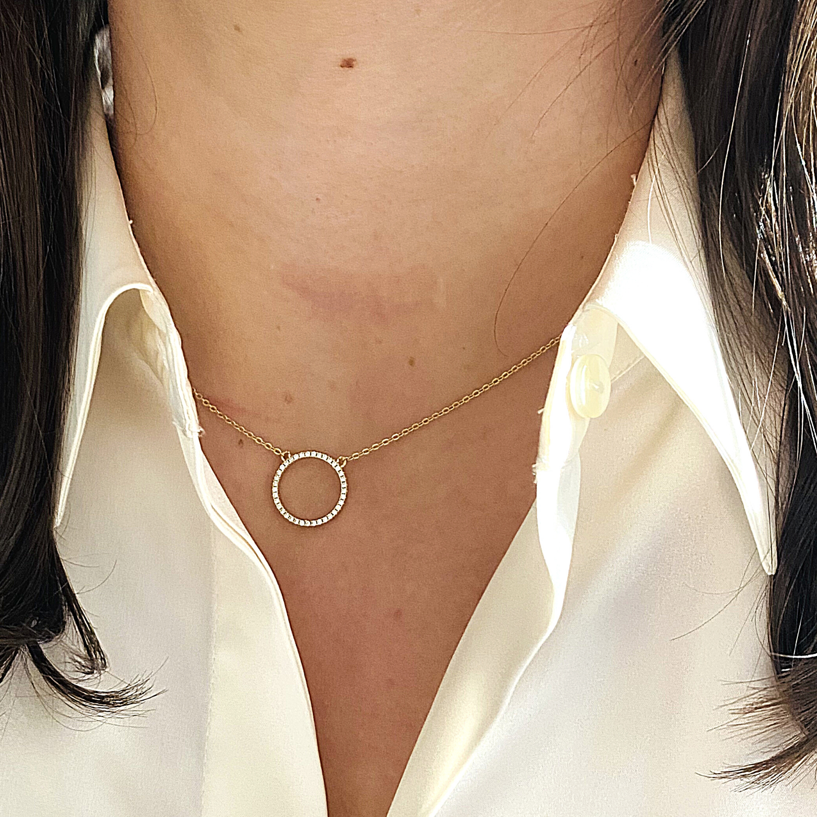 Be the Good - Wholesale Pendant/Charm Necklace - Pave Infinity Circle Necklace1