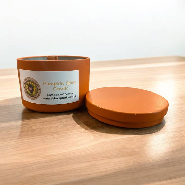 Pumpkin Spice Candle with Wooden Wick for wholesale by Nature's Love Product