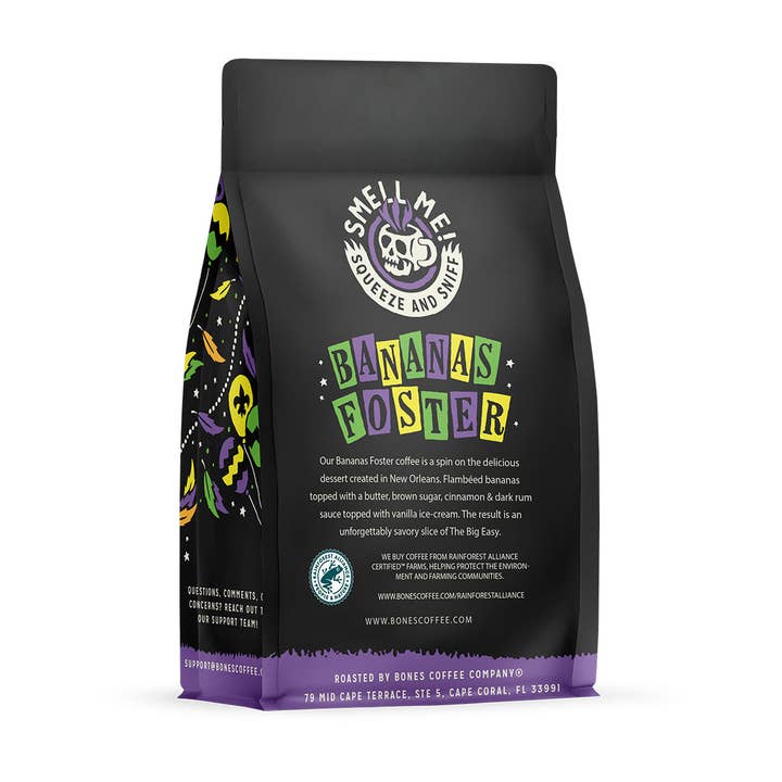 Bones Coffee Company - Wholesale Coffee Beans - Bananas Foster Flavored Coffee | 12oz | Whole Bean & Ground5