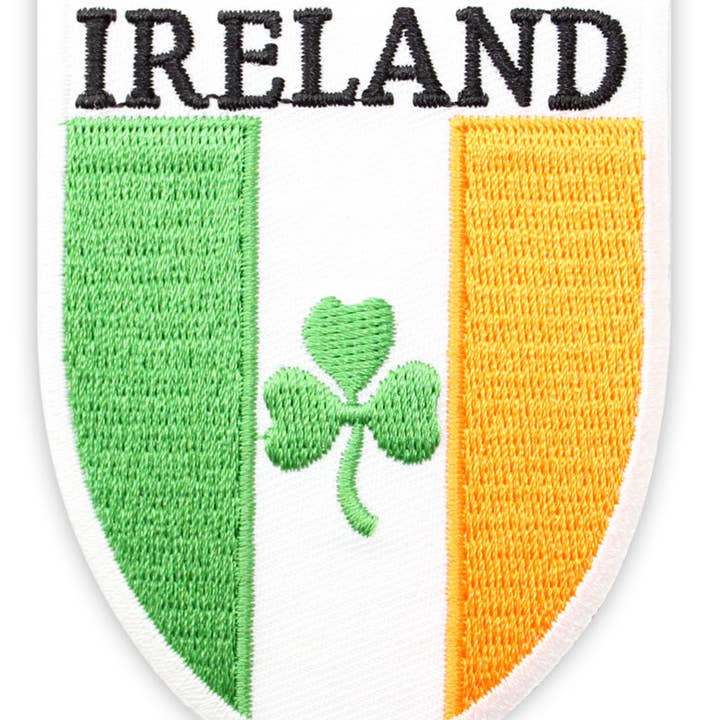 Parche con escudo de trébol tricolor de Irlanda para venta al por mayor de Eurostick