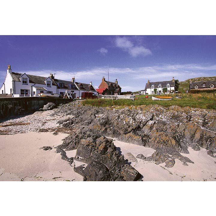 Kleine Postkarte Iona Village für den Großhandel von Island Blue Publishing