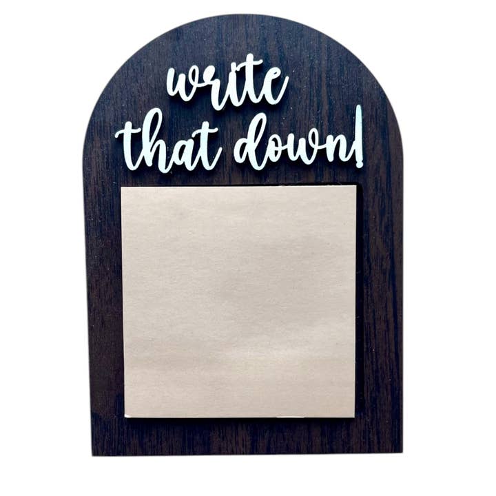 Skriv Det Ned Sticky Note Holder for engroshandel hos Merriment Creations