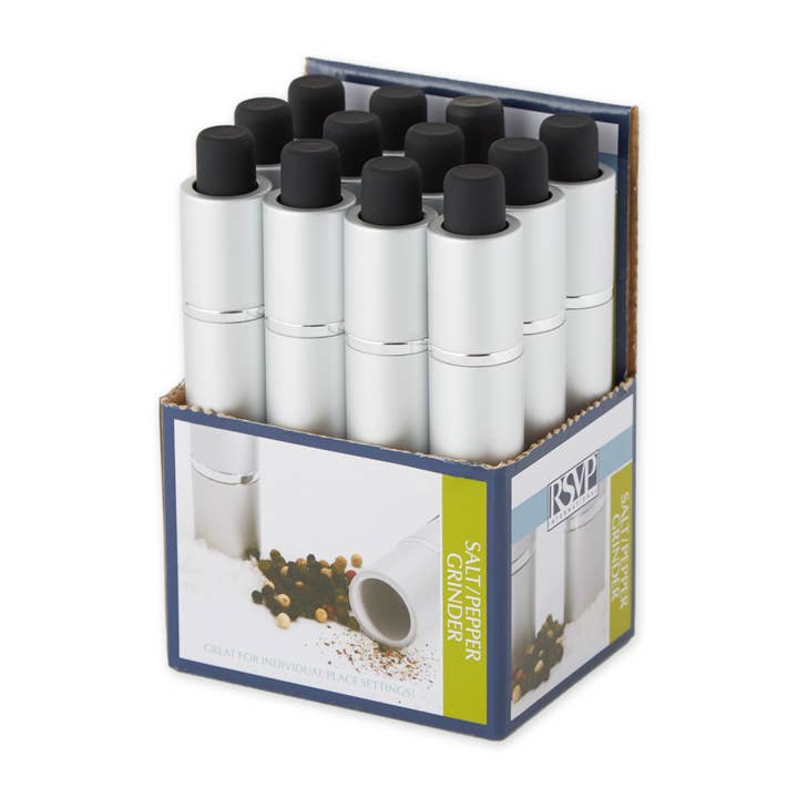 Salt & Pepper Grinder 12pc CDU for wholesale by RSVP International