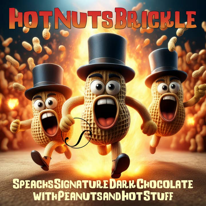 Hot Nuts Brickle for wholesale by Speach Family Candy Shoppe