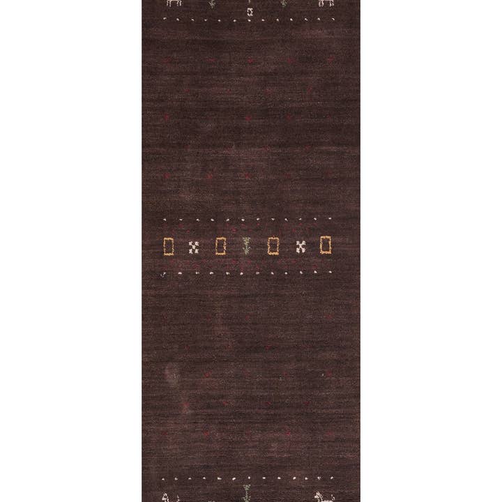 Hand Knotted Loom Wool Area Rug Brown L00585 for wholesale by Get My Rugs