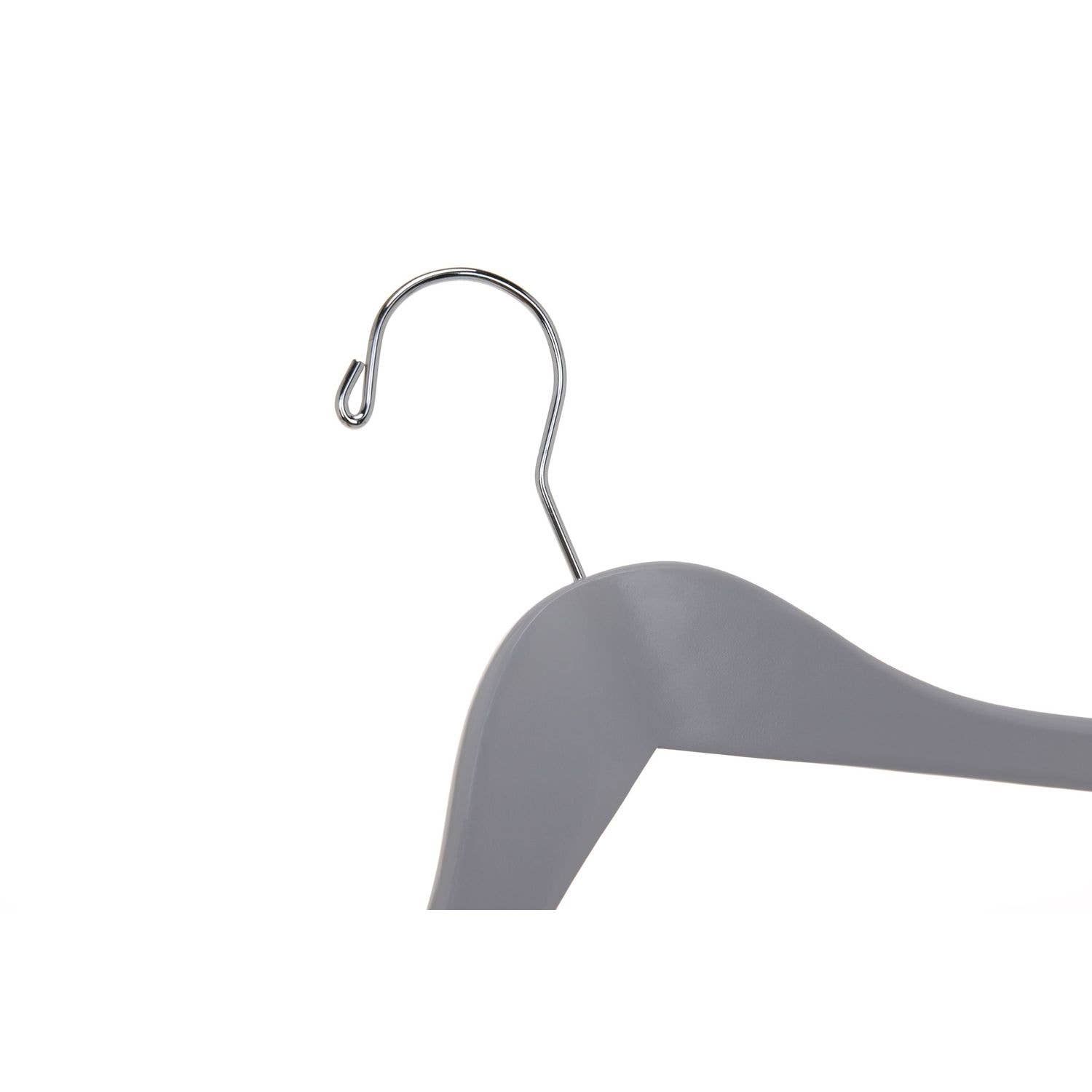 Quality Hangers – Großhandel Kleiderbügel – W061 Halb gebogene Holz-Kleiderbügel, 17,5 „Hellgrau - 803