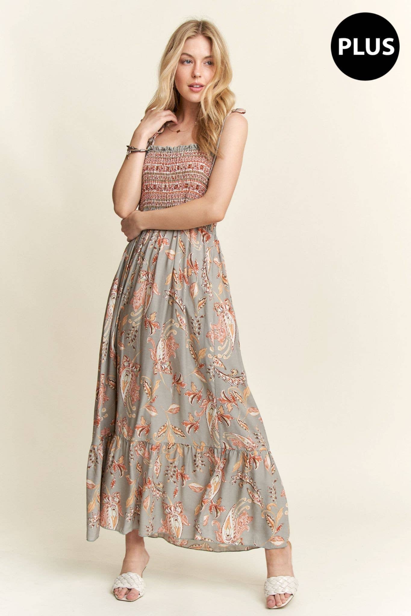 ADORA LA - Wholesale Dress - Women's - D7501MMX - TIE SHOULDER MAXI DRESS10