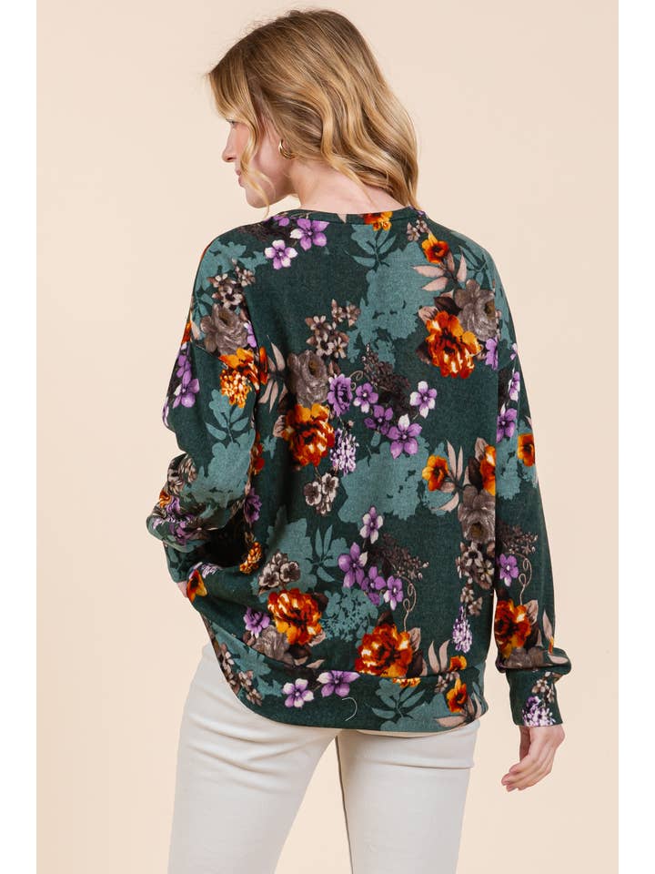 BOMBOM - Wholesale Knit Top - Women's - TL1941 FLORAL KNIT TOP3