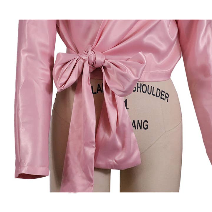 HIDDENBRAND - Wholesale Blouse - Women's - Wrap style Lace-up blouse without accessories6