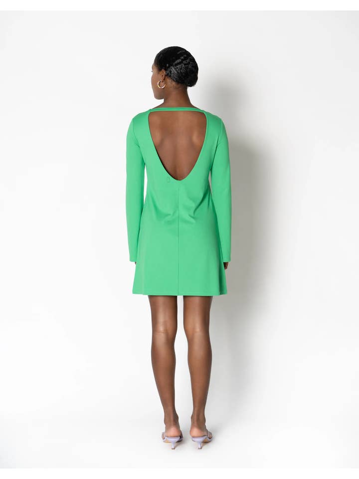 IslandGreen Open Back & Flared Sleeves Mini Dress for wholesale on Faire3