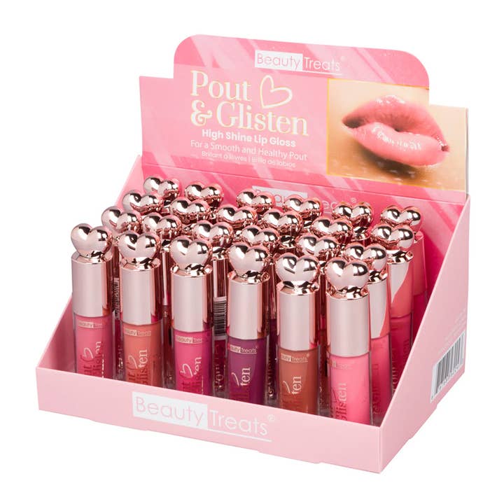PINEAPPLE Beauty - Wholesale Lip Gloss - Beauty Treats 562 Pout & Glisten High Shine Lip Gloss - 24pc