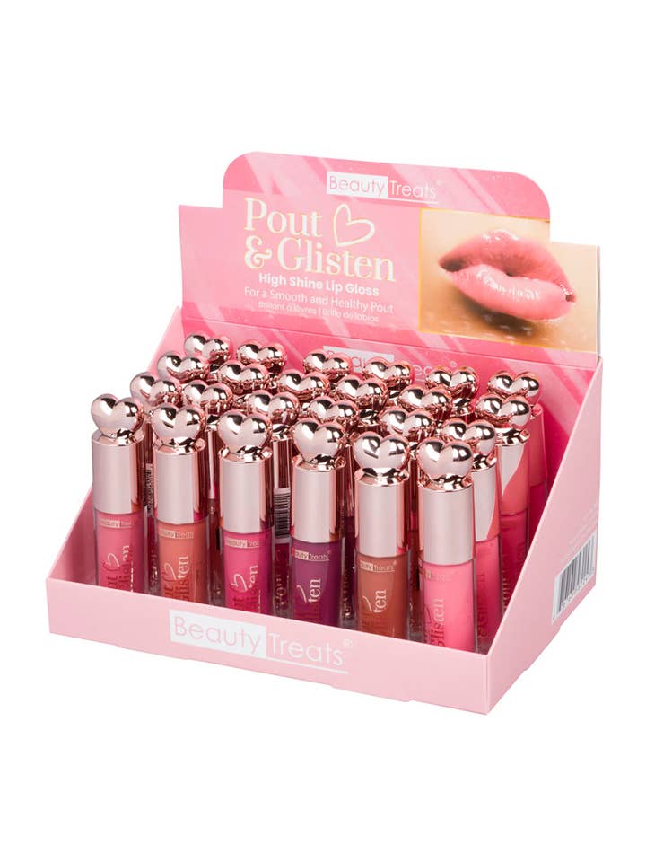 Beauty Treats 562 Pout & Glisten High Shine Lip Gloss - 24pc for wholesale by PINEAPPLE Beauty