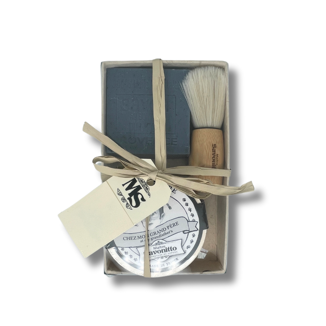 MAITRE SAVONITTO - Wholesale Gift Bag Set/Pack - Men's Gift Set Shaving Soap with Brush1
