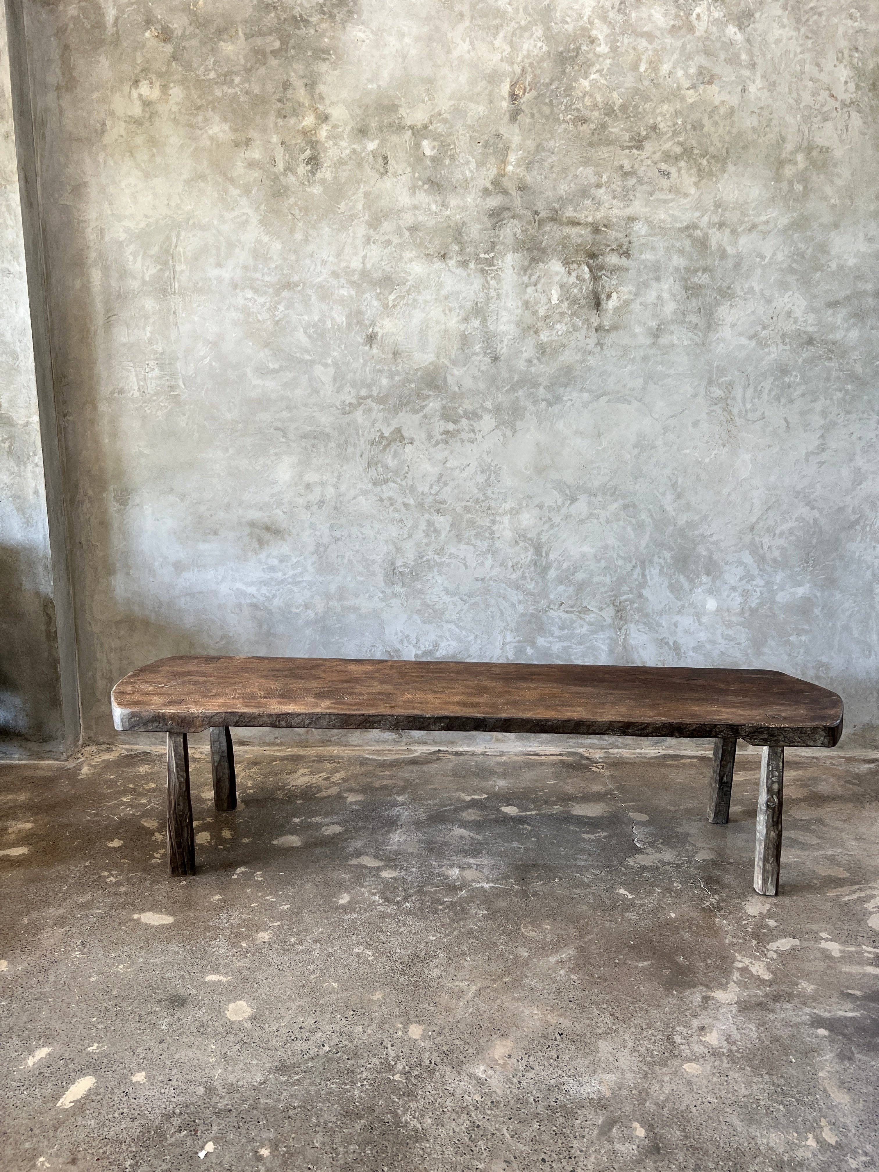 Office Objets - Wholesale Coffee Table - Large round coffee table in antique Asian teak L:2m W:50 H:5025