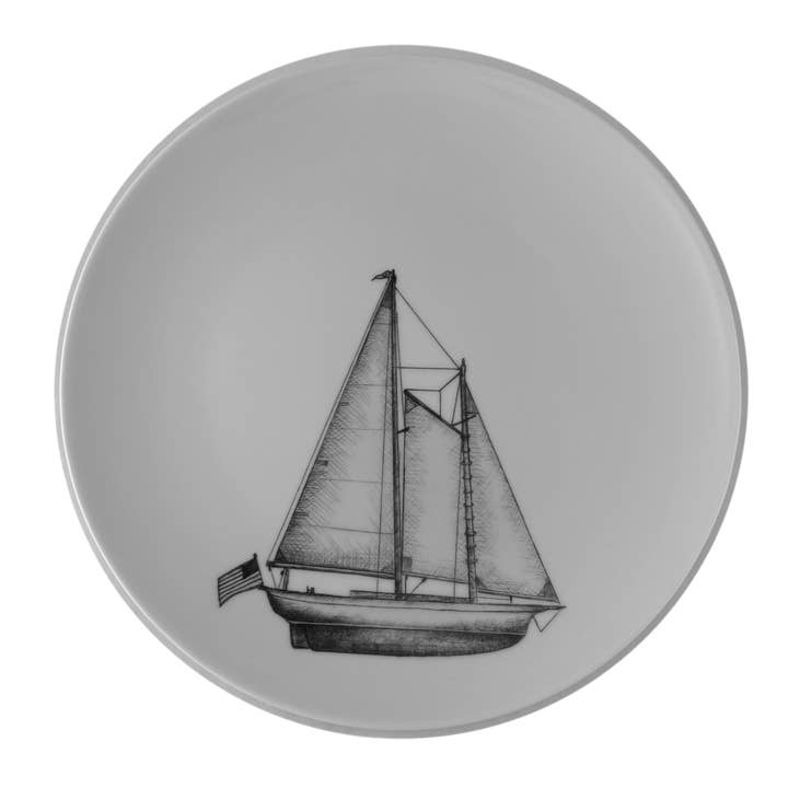 Sailboat Plate Schooner for wholesale by Whitney Wares