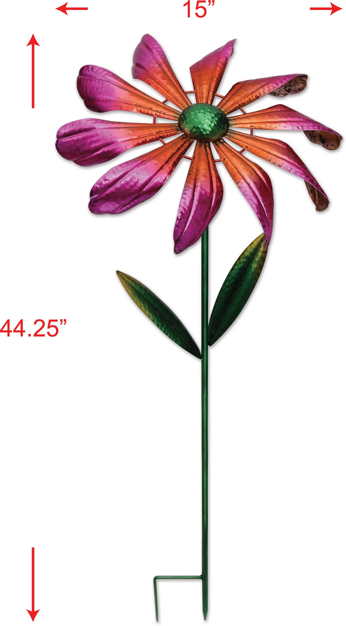 Sunset Vista Designs - Wholesale Wind Spinner - Med Pink Flower Spinner1