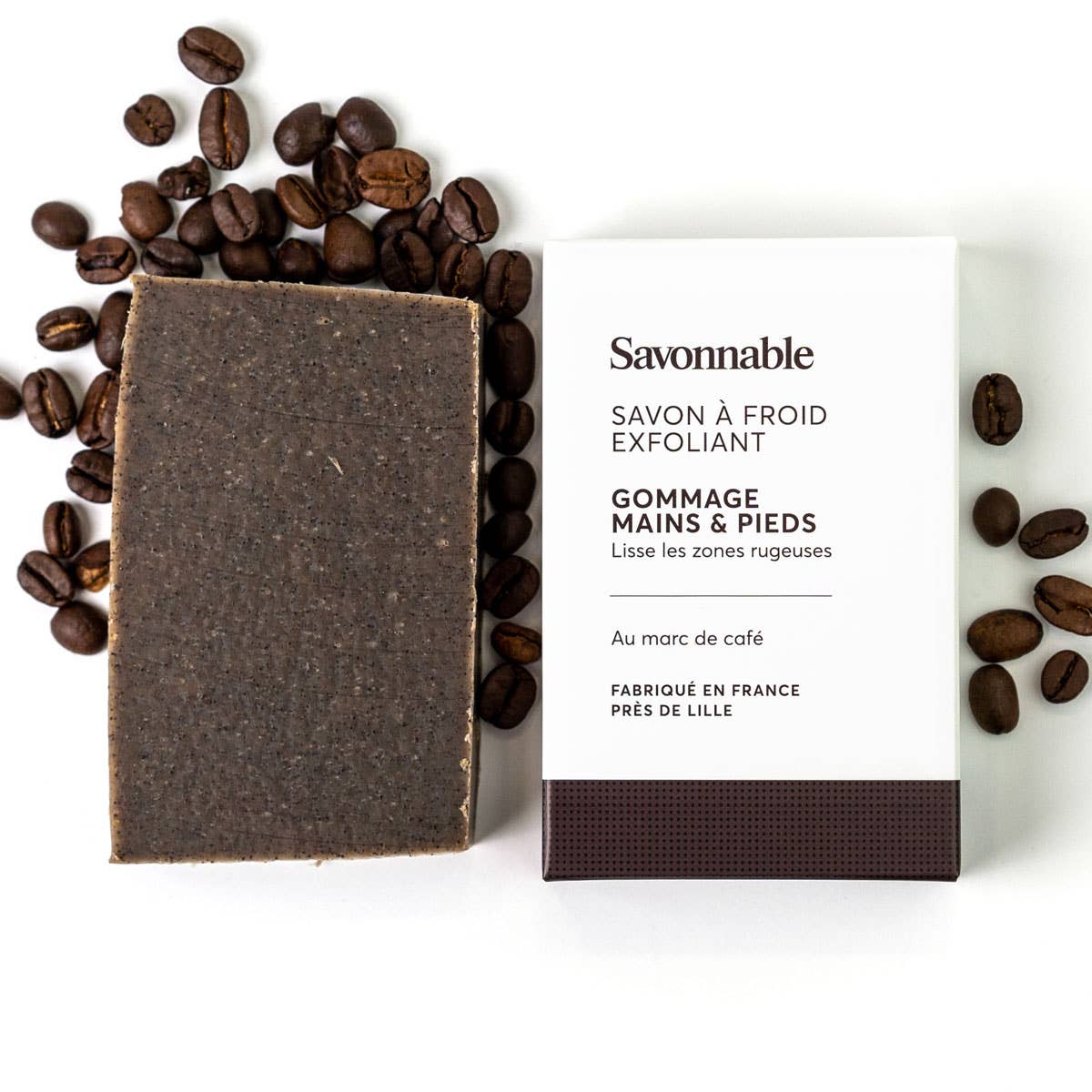Savonnable - Wholesale Bar Soap - Hand & Foot Scrub Soap > Smoothes rough areas