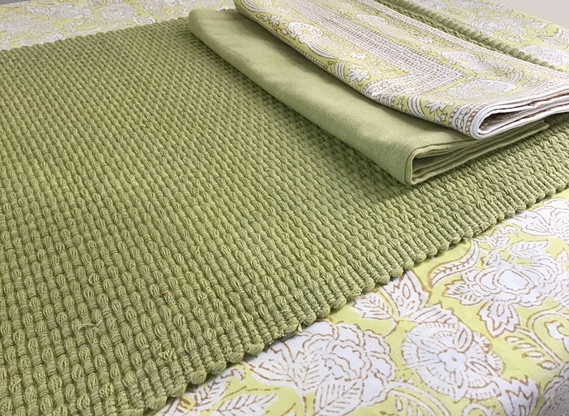 natural habitat - Wholesale Placemat - Tablemats Woven Homespun Solid Lemongrass0