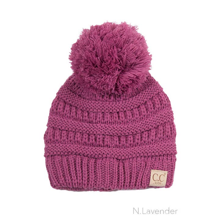 Hana - Wholesale Beanie - Kids - C.C Kids Solid Knit Pom Beanie12