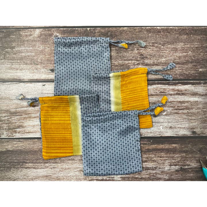 House of Kraft Jewelry & Accessories - Wholesale Gift Bag Set/Pack - Gift Pouches | Upcycled Silk Pouch | Pack Silk Gift Pouch45