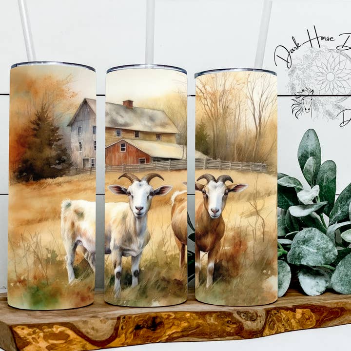 Dark Horse Dream Designs LLC - Wholesale Insulated Mug/Tumbler - Goat Farmer / Rustic / Country Living Tumbler
