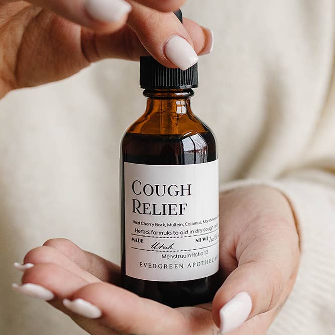Cough Relief- Herbal Tincture for wholesale by Evergreen Apothecary