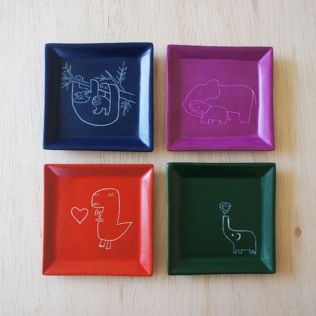Venture Imports LLC – wholesale Jewellery dish – Square Animal Dish
