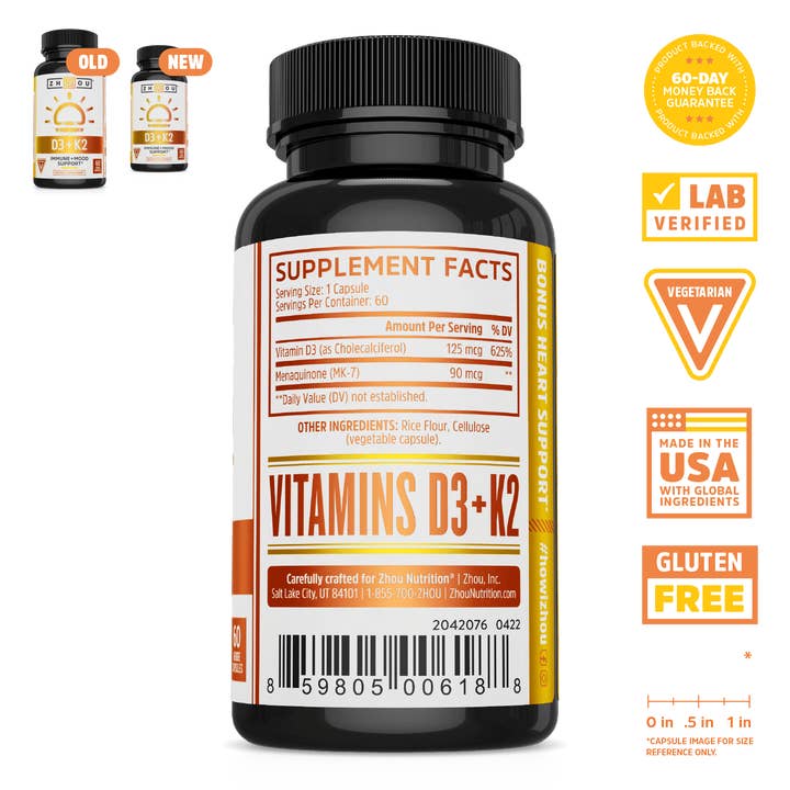 Zhou Nutrition - Wholesale Oral Supplement/Vitamin - D3 + K22