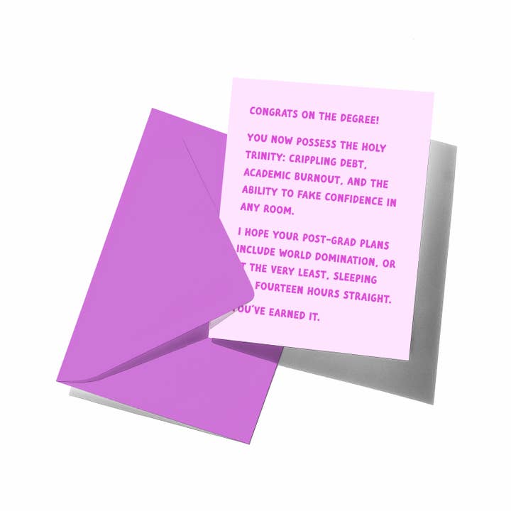La Folie Press - Wholesale Graduation Card - World Domination Graduation Funny Congrats Card4