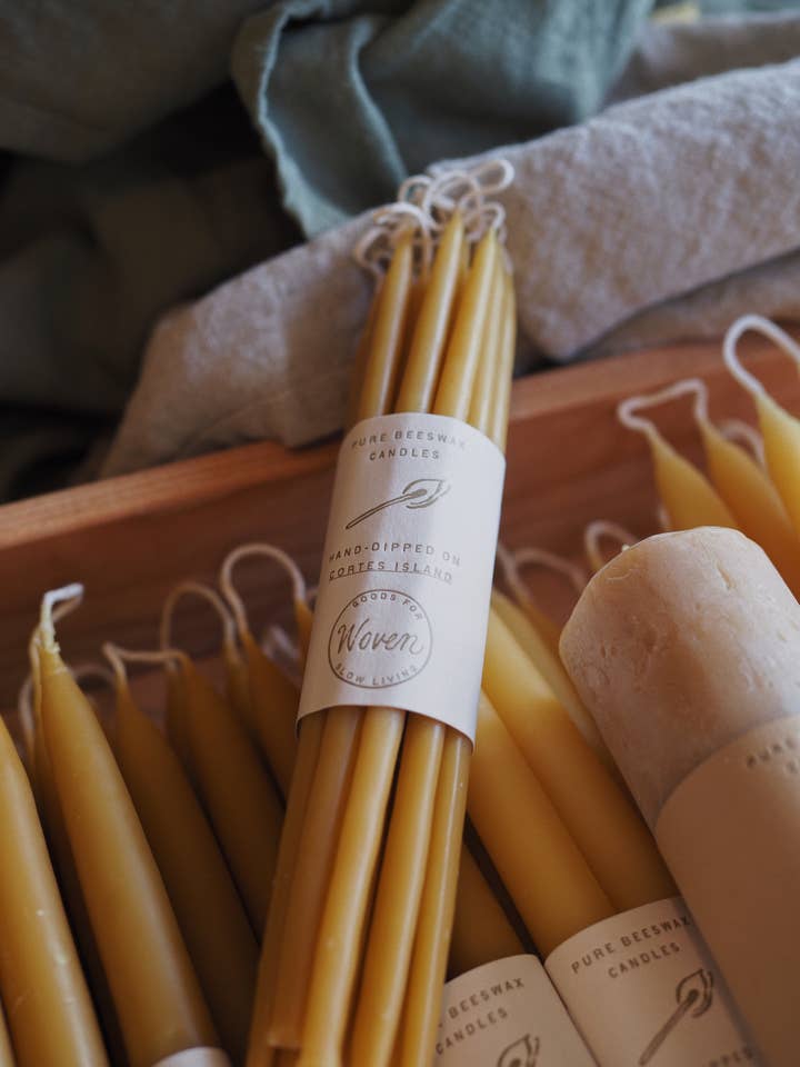Beeswax Ceremony Candles - Set of 18 for wholesale by Woven