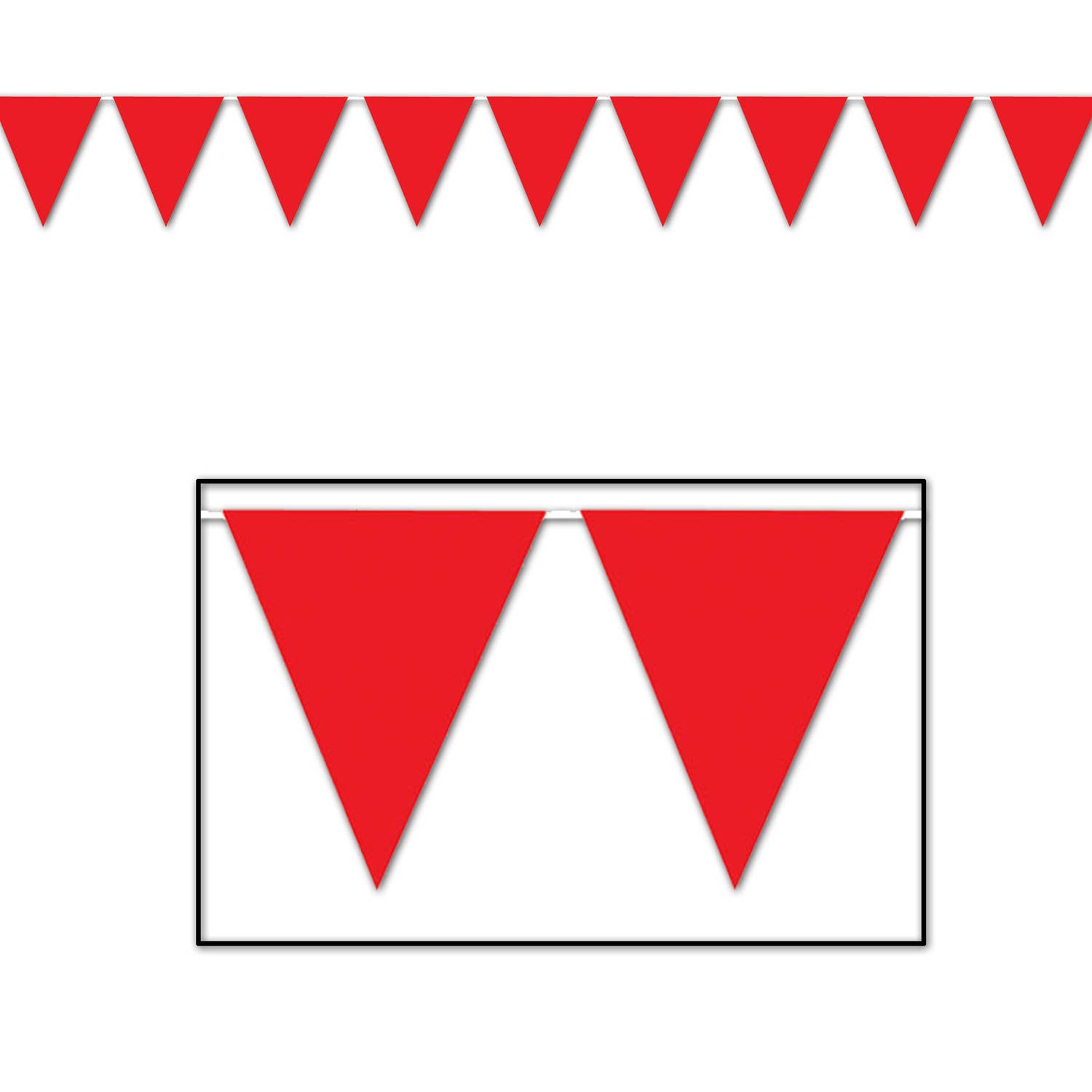 Beistle - Wholesale Party Sign/Banner - Red Pennant Banner, 11" x 12', all-weather0