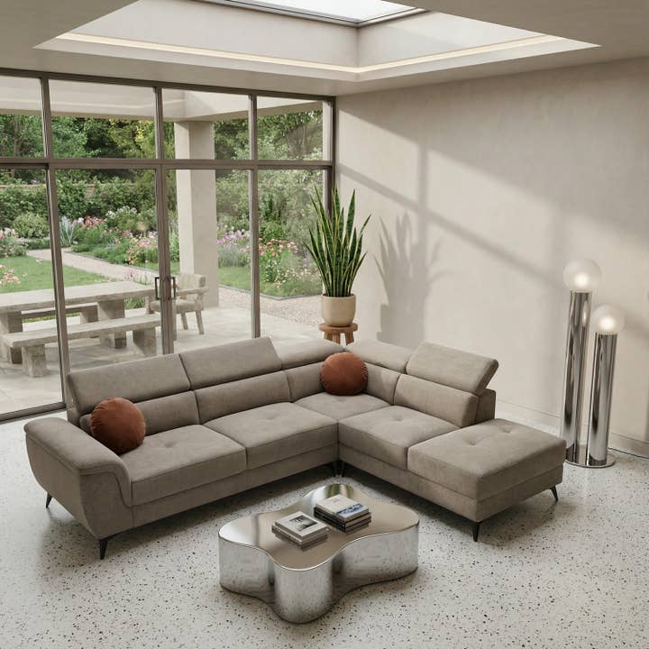 Furnhouse – wholesale Soffa – L-formad soffa Betis höger i beige tyg2