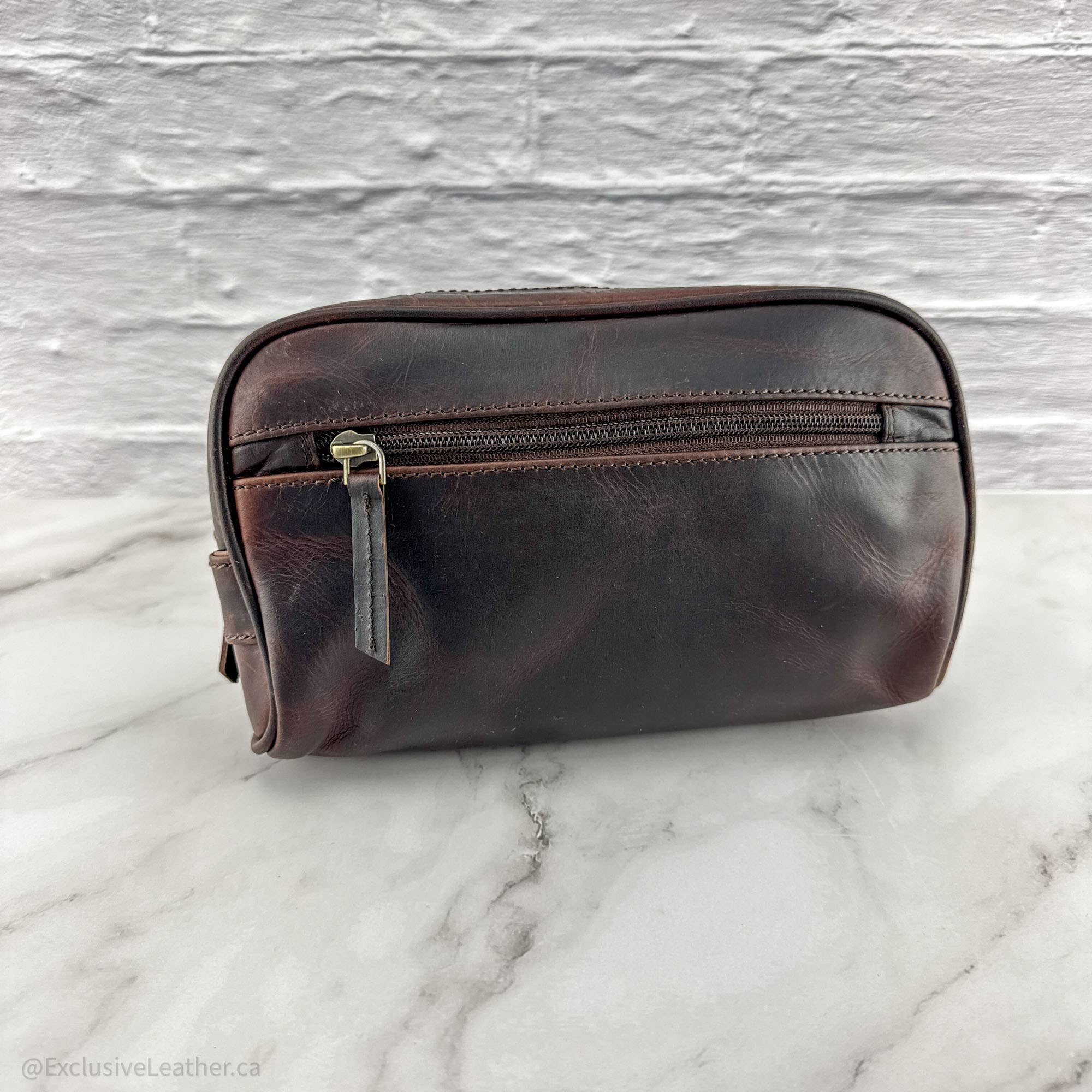 Exclusive Art Inc – Großhandel Kosmetiktasche – Unisex – Buff Leder Unisex Kulturbeutel / Toilettentasche - Wochenendausflug4