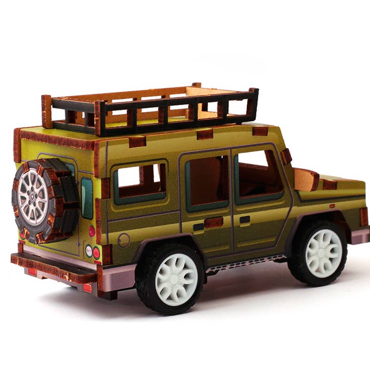 Graine Créative - Wholesale Wood Toy - Kids - 3D WOOD MODEL JEEP VEHICLE4