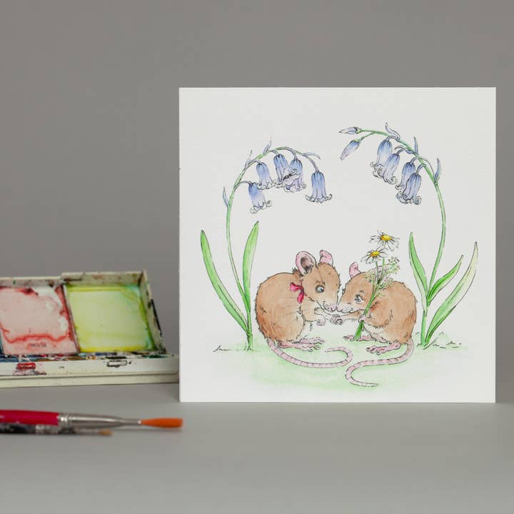 Mice Bluebells for wholesale by DMC Illustrations