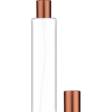 Best Bottles - Wholesale Spray Bottle - Cylinder Clear Bottle with Spray Pump-100ml(Multiple Caps)