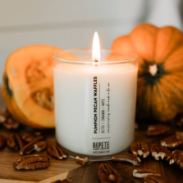 Pumpkin Pecan Waffles Soy Candle for wholesale by RePete Candles