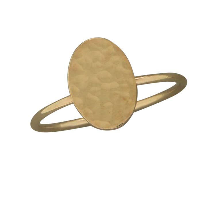 Hammered Oval Ring for wholesale by Mark Steel Jewelry