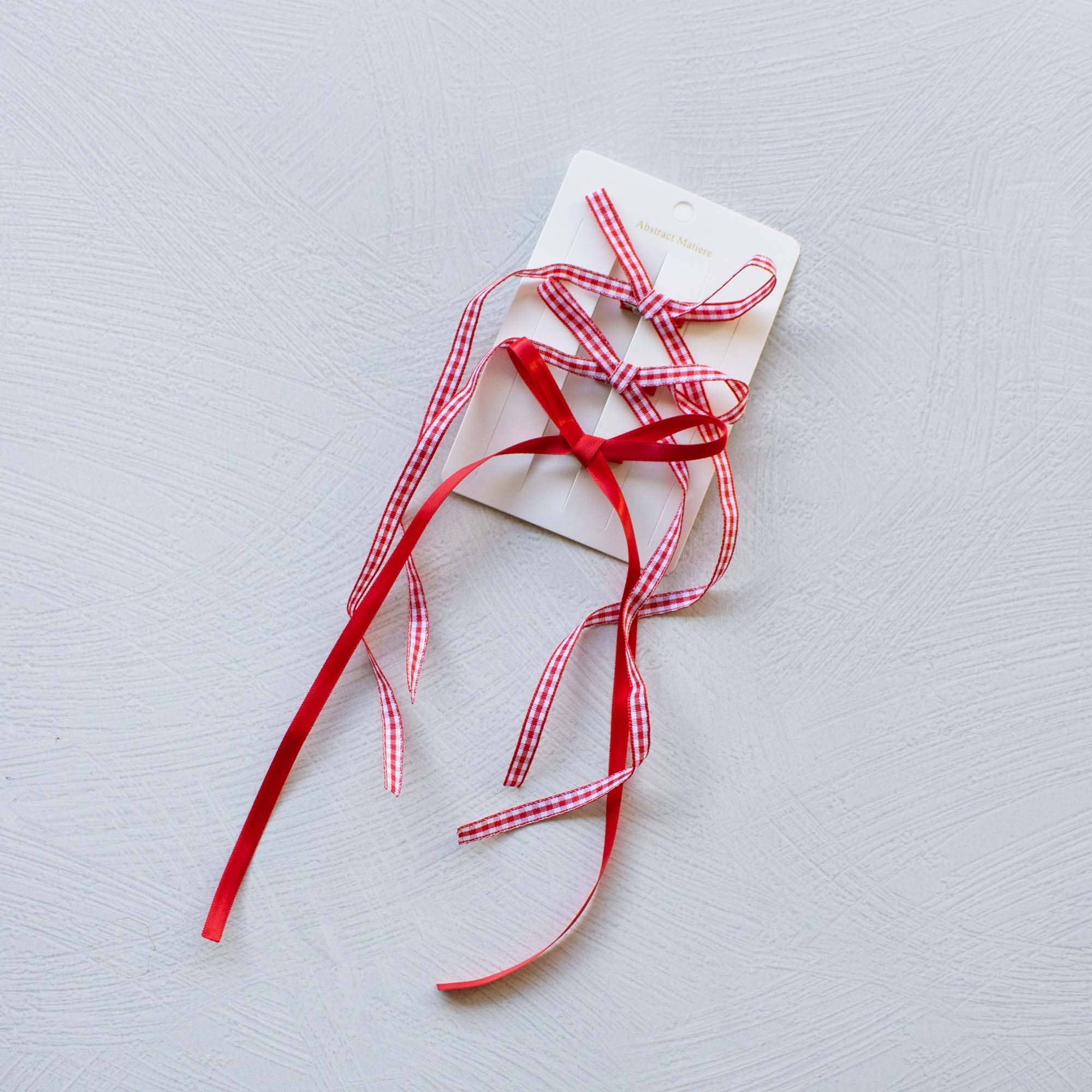 Tiepology - Wholesale Hair pin - Long Mini Check Pattern Bow Hair Pin Set5