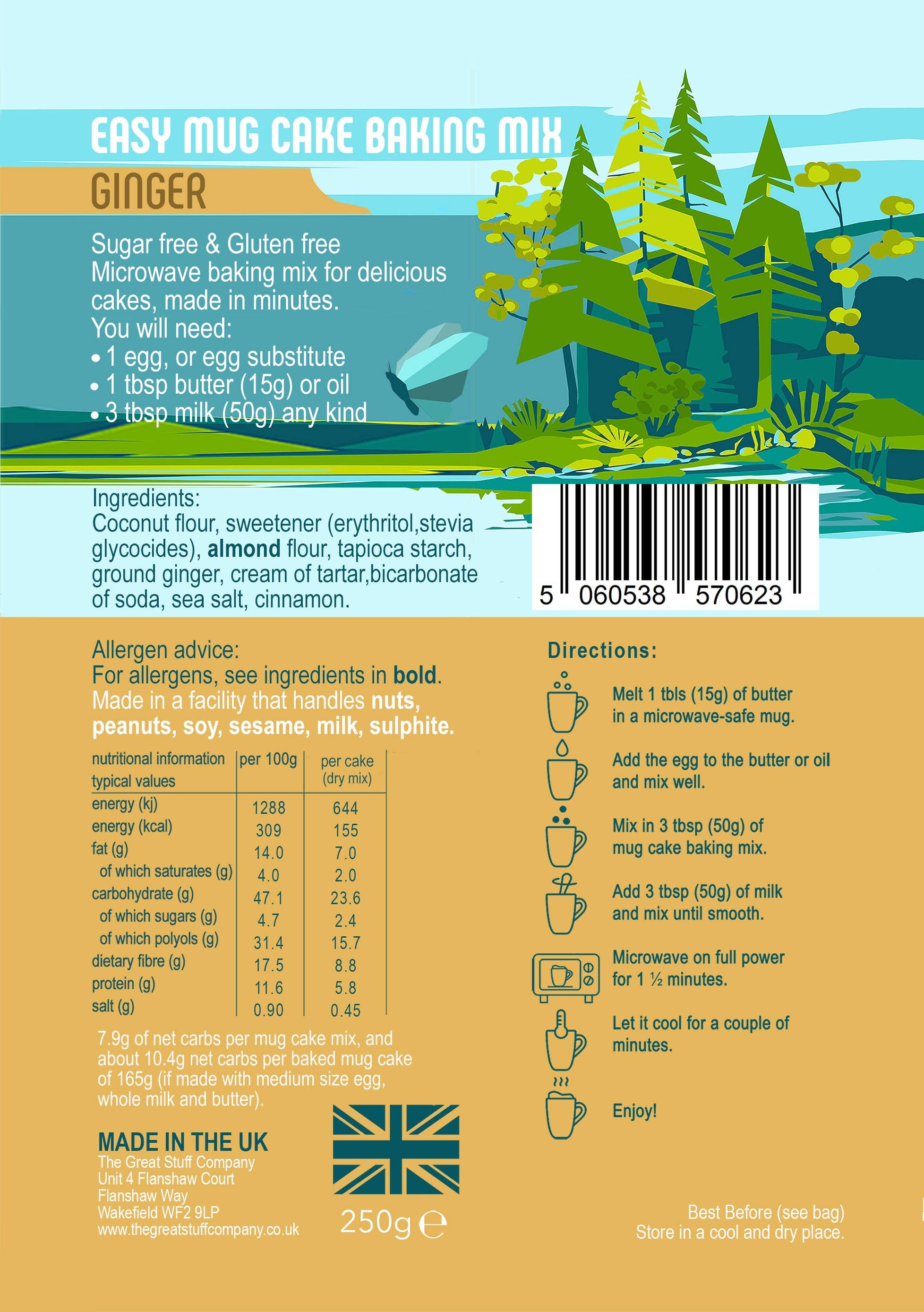 The Great Stuff Company Ltd. - Wholesale Cake Mix - New Gift Box Keto Mug Cakes Baking Mix - 4 Flavours, makes 16 Mug Cakes3