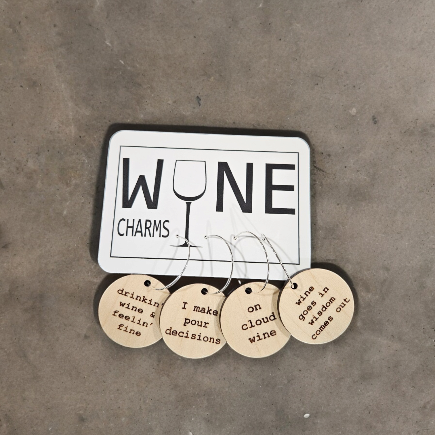 Lou Golden Designs - Wholesale Wine Charm - Pour Decisions Wine Glass Charms4