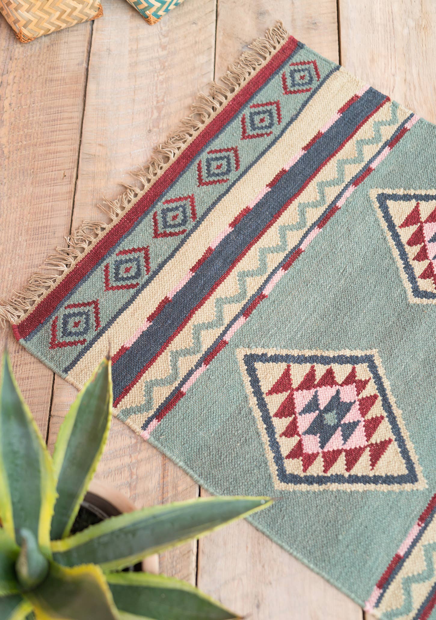 Namaste – wholesale Matta – Alanya handvävd ull/bomullskelimmatta, 75 X 135cm3