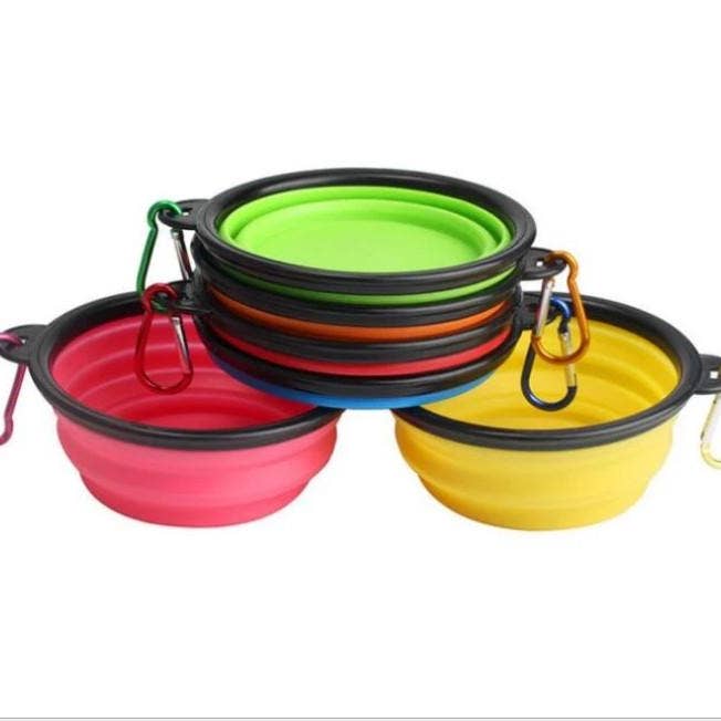 Collapsible Pet Travel Bowl - Orange for wholesale on Faire2