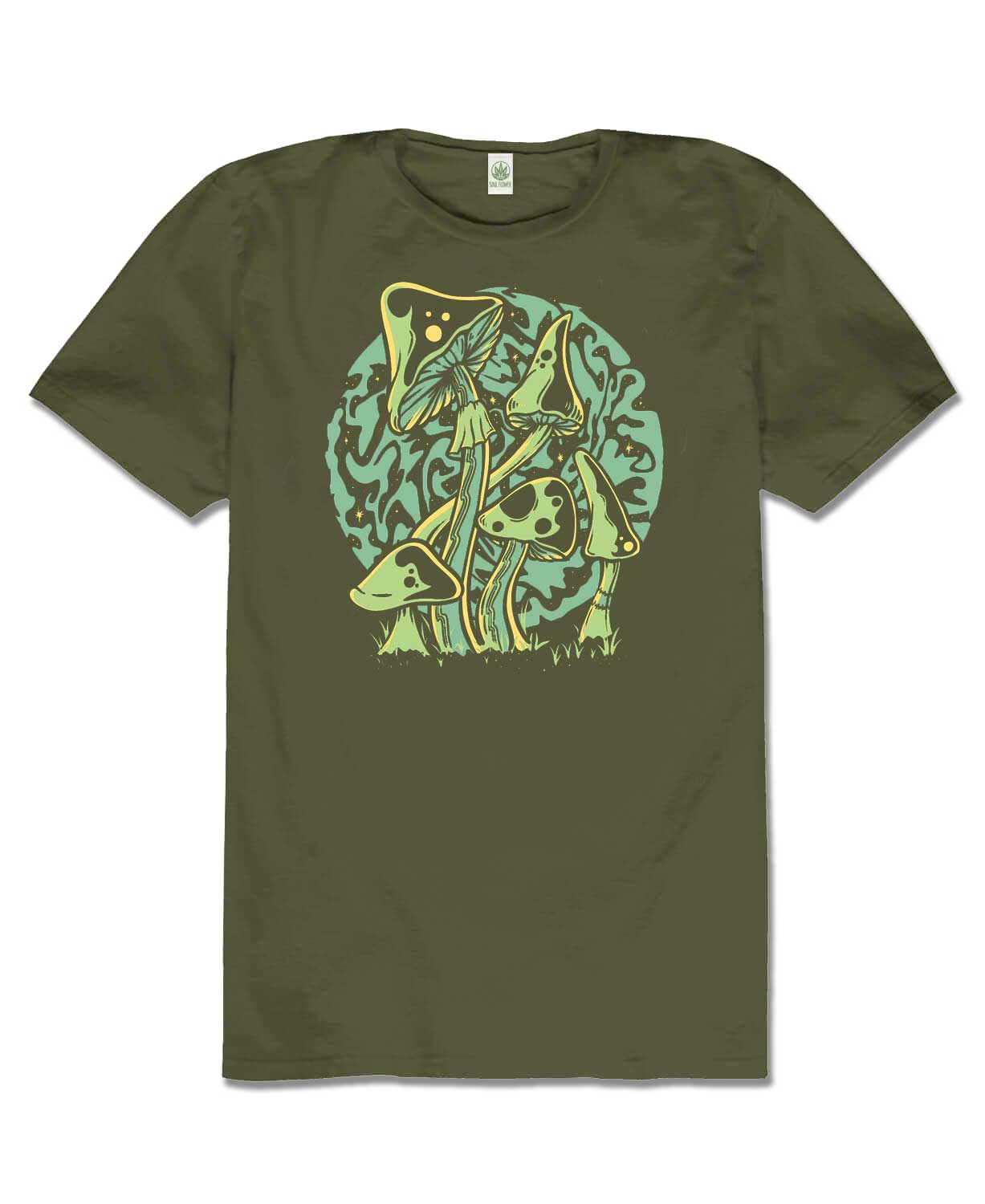 Soul Flower - Wholesale Screen Printed T-Shirt - Unisex - Closeout! Psychedelic Mushrooms Organic T-Shirt - Unisex5