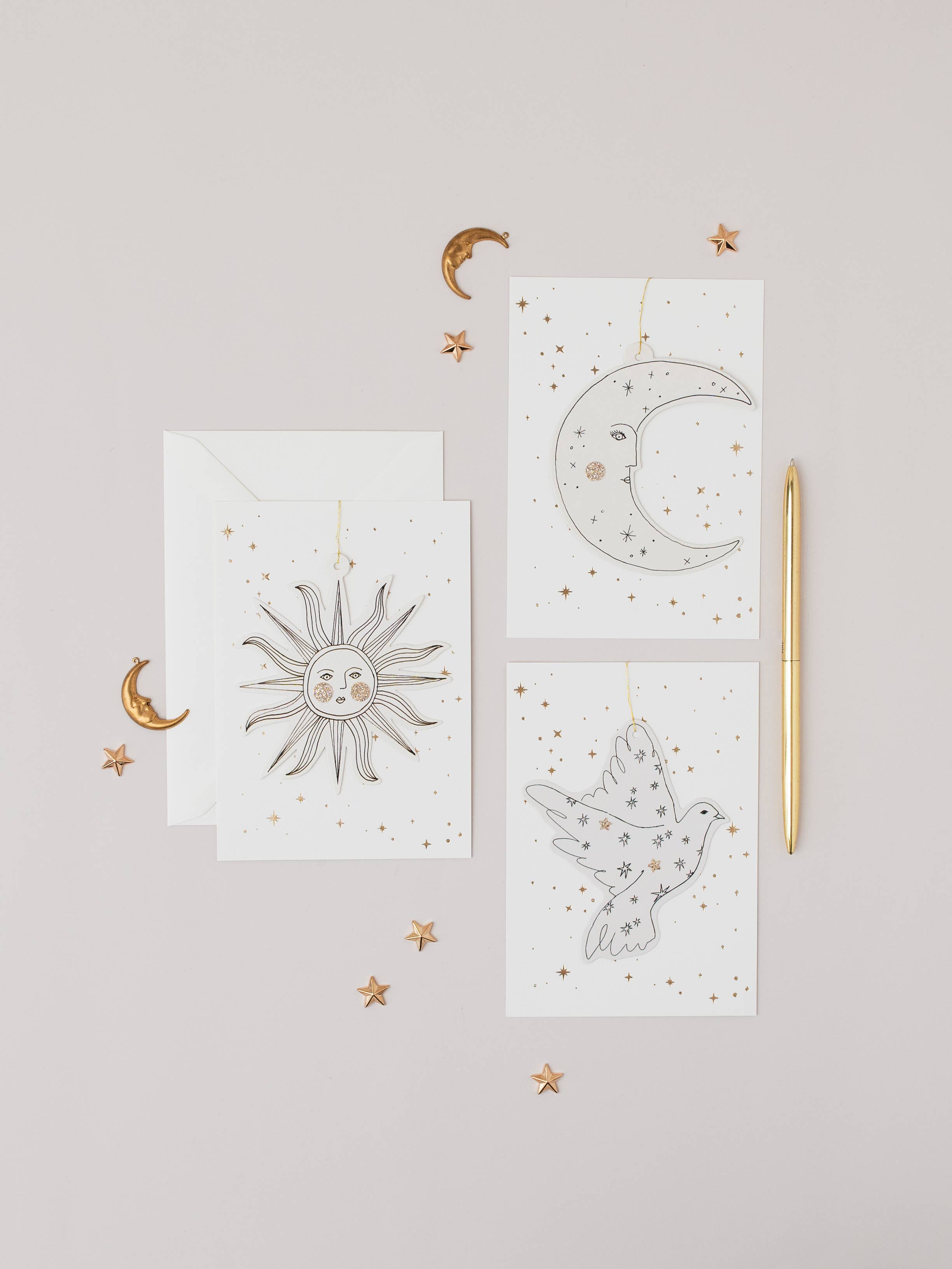 Katie Housley - Wholesale Christmas card - DOVE PAPERCUT CHRISTMAS DECORATION WITH POSTCARD & ENVELOPE HOLIDAY CARD3