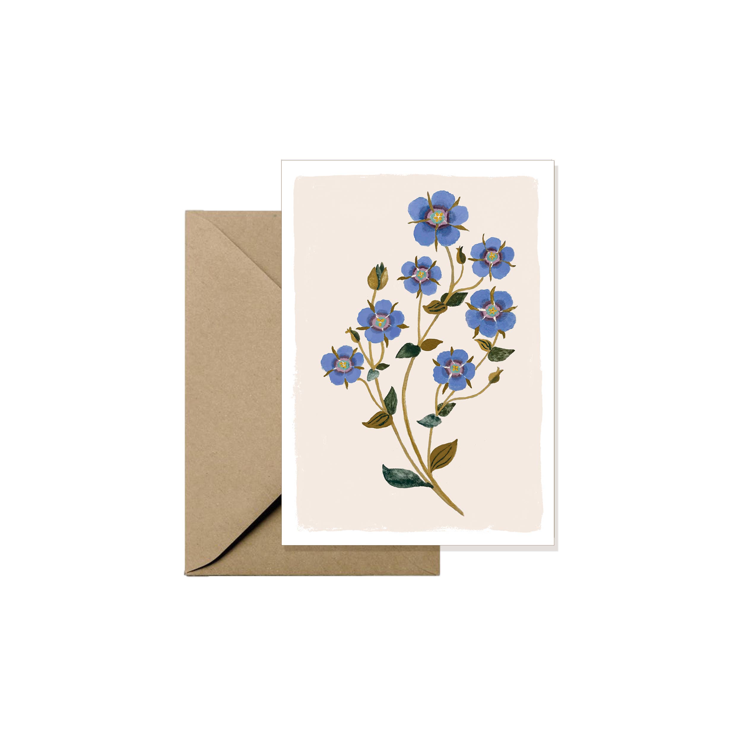 Wild & Bloem - Vendita all'ingrosso Biglietti di auguri generici - Mini biglietto d'auguri - Anagallide azzurra0